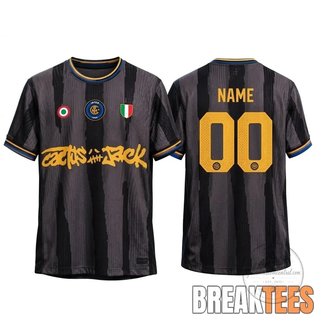 INTERインテル 02 03 ユニフォーム TRAVIS SCOTT Sサイズ Inter Milan x Cactus Jack Travis Scott Custom Soccer Football Jersey